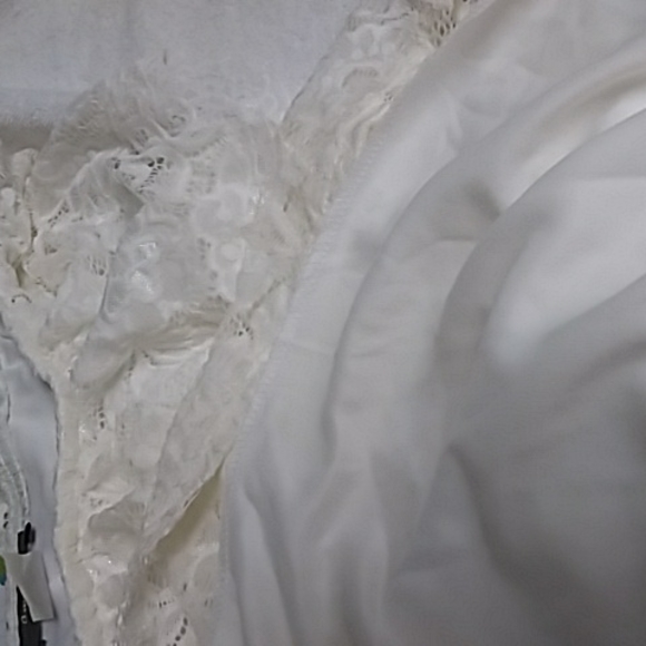 Sweet Daisy extra large laced dress with lining off-white color - Picture 6 of 6